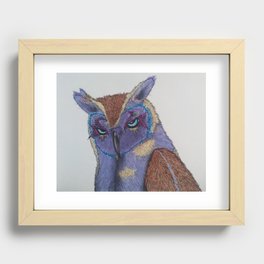 Color Owl Recessed Framed Print