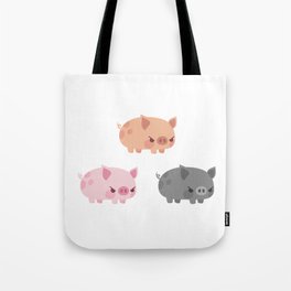 Three grumpy little pigs Tote Bag