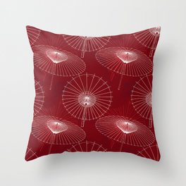 Japanese Umbrella pattern #6 Throw Pillow