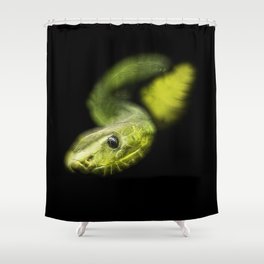 Spiked Green Snake Shower Curtain