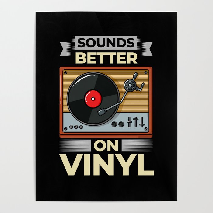 Vinyl Record Player LP Music Album Poster
