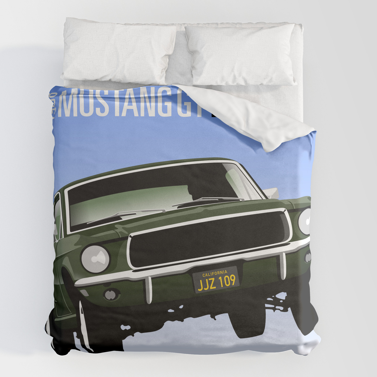 Ford Mustang Fastback Gt 1968 From, Ford Mustang Duvet Cover