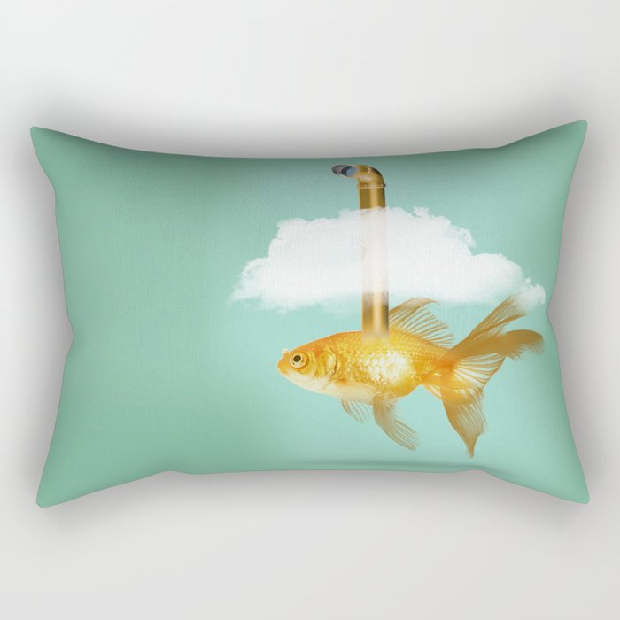 Periscope Goldfish Rectangular Pillow