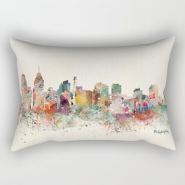 philadelphia skyline Rectangular Pillow