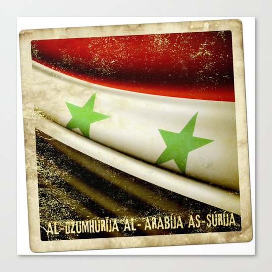 STICKER OF SYRIA flag Canvas Print