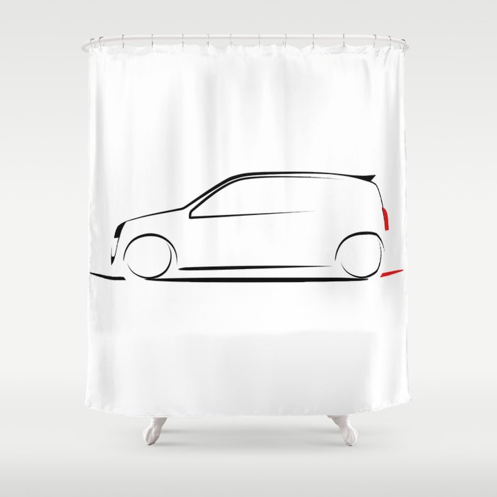 Clio silhouette Shower Curtain