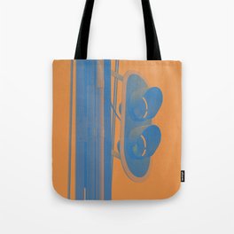 Railway lights. Somewhere in Budapest. Duotone vector image. Tote Bag
