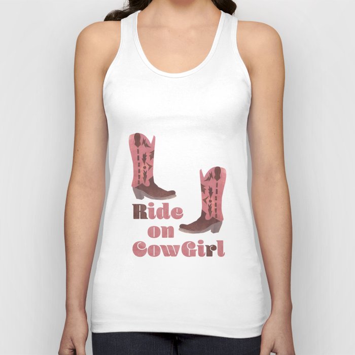 Ride on Cowgirl -  Boots Cowboy Tank Top