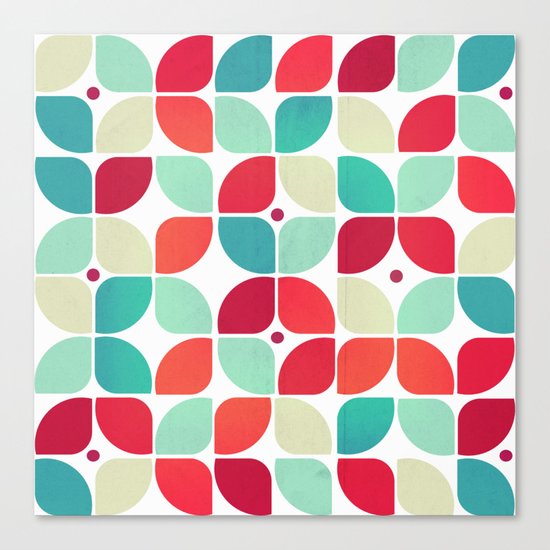 Vintage Garden Pattern Canvas Print