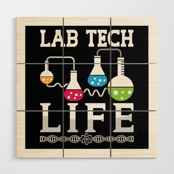 Lab Tech Life Chemist Doctor Laboratory Technician Wood Wall Art