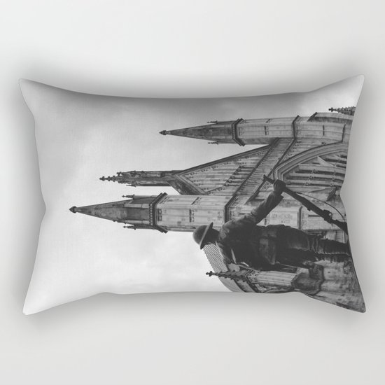 Soldier and cathedral Rectangular Pillow