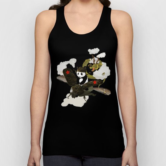 Panda's Escape. (panoramic version) Unisex Tank Top