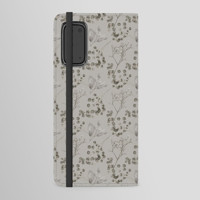 Pastel Wild Flower Pattern Android Wallet Case