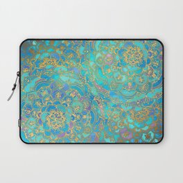 Sapphire & Jade Stained Glass Mandalas Laptop Sleeve