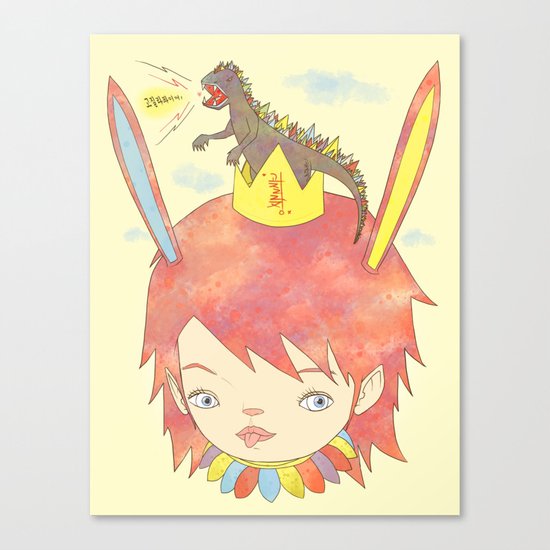 CROWN NEST - GOZILLA KING 고질라킹 Canvas Print