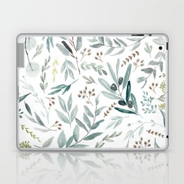 Botanical Eucalyptus Leaves Pattern Laptop Skin