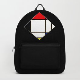 Piet Mondrian (1872-1944) - LOZENGE COMPOSITION WITH RED, BLACK, BLUE AND YELLOW - 1925 - De Stijl (Neoplasticism) - Geometric Abstraction - Oil on canvas - Digitally Enhanced Version - Backpack