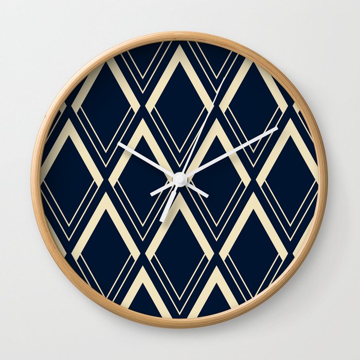 Art deco seamless pattern. Abstract geometric print Wall Clock