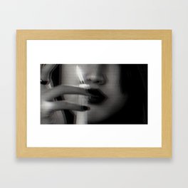 Distorted Flame. Framed Art Print