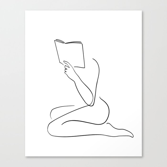 Reading Naked n.4 Canvas Print