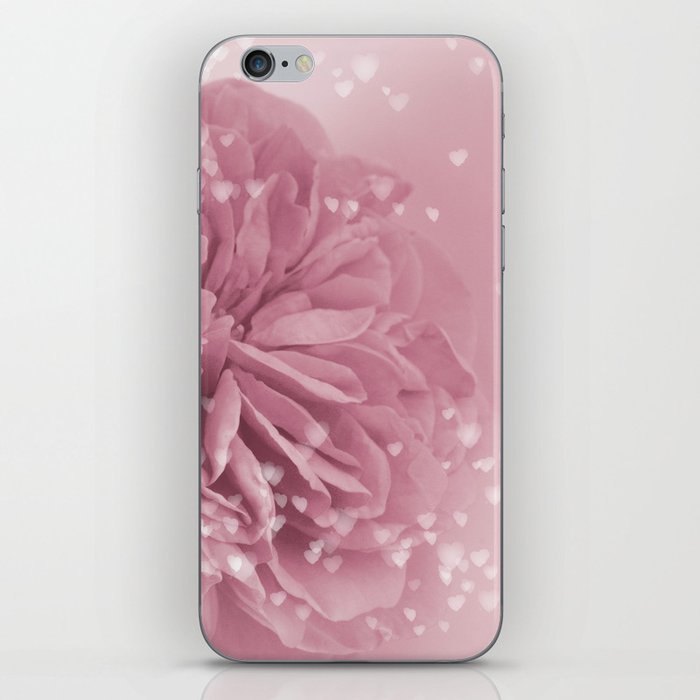 Light Pink Rose with hearts #1 #floral #art #society6 iPhone Skin