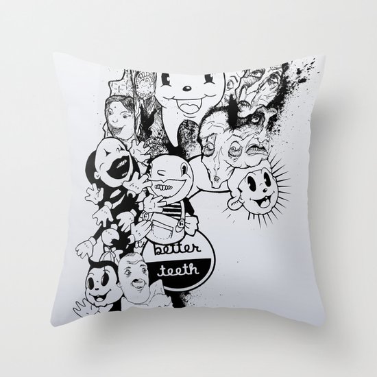Better Teeth Throw Pillow
