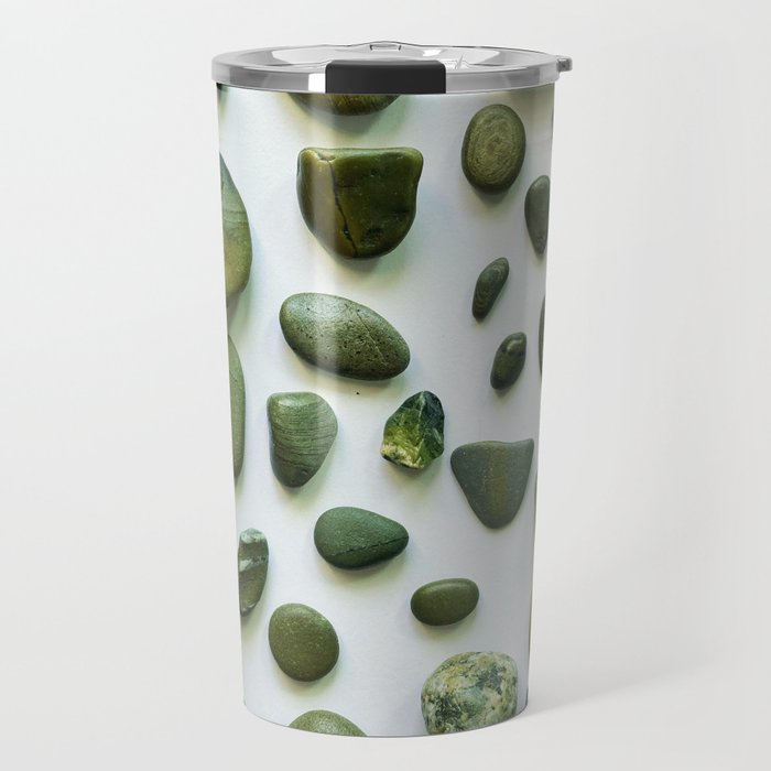 Beach Stones: The Greens (Flotsam; Found Objects) Travel Mug