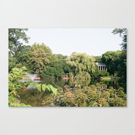 Graceland Cemetery Pond Canvas Print