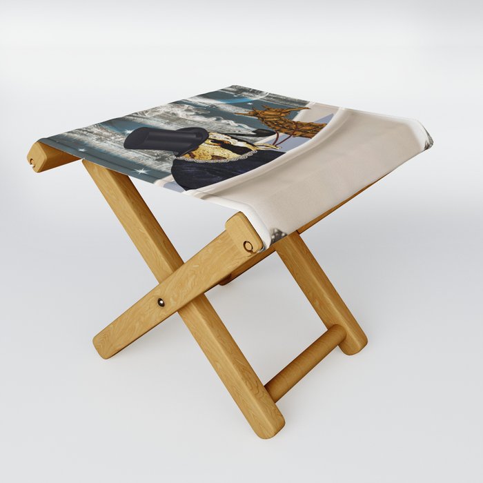 Harnessed for riding Folding Stool