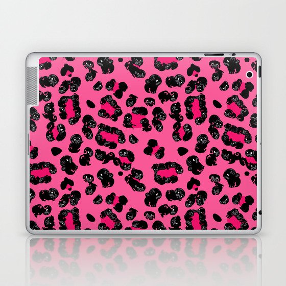 Leopard Pugs in Pink Laptop & iPad Skin