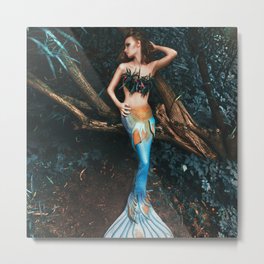 Mermaids of the tropical Amazon river basin; magical realism fantasy female mermaid portrait color photograph / photography Metal Print | Photographs, Magicalrealism, Fairytales, Nude, Photo, Goddess, Fantasy, Sexy, Rainforest, Color 