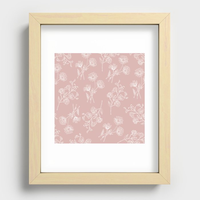Daisy & Sweet Pea Recessed Framed Print