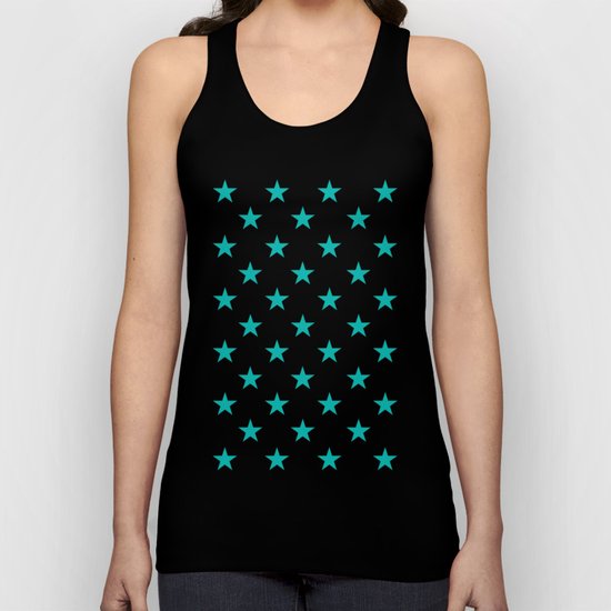 Stars (Tiffany Blue/White) Unisex Tank Top