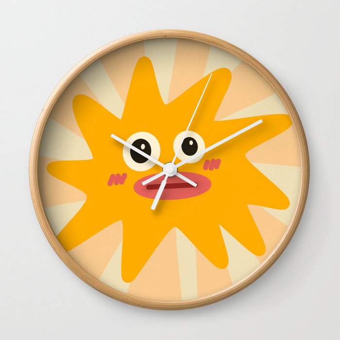 Sunny Fun Cartoon Wall Clock