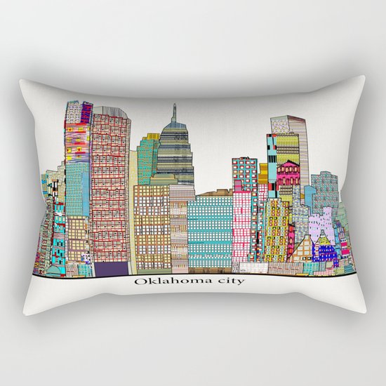oklahoma city skyline Rectangular Pillow
