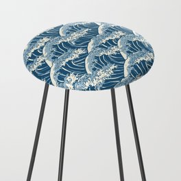 Sea Waves Pattern For Deco In The Apartment Counter Stool