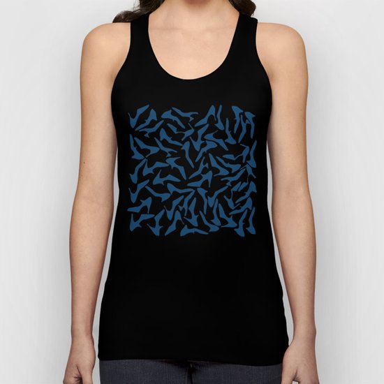 Shoes Navy on White Unisex Tank Top