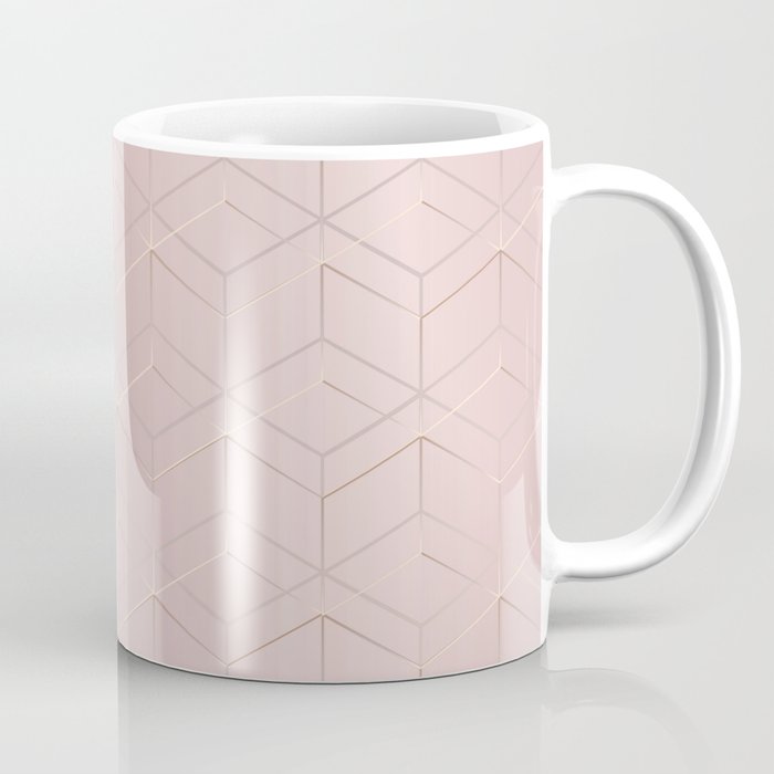 Rose Gold Cubes Coffee Mug