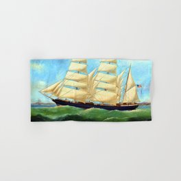 William Howard Yorke America Sailing Ship 1891 Hand & Bath Towel