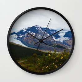 The Athabasca & Snow Dome Glaciers in Jasper National Park, Canada Wall Clock
