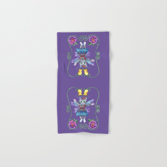 Angel Kitty (Purple) Hand & Bath Towel