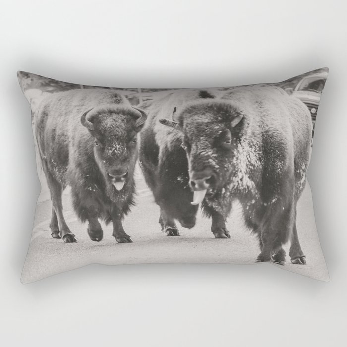 Goofy Bison Rectangular Pillow