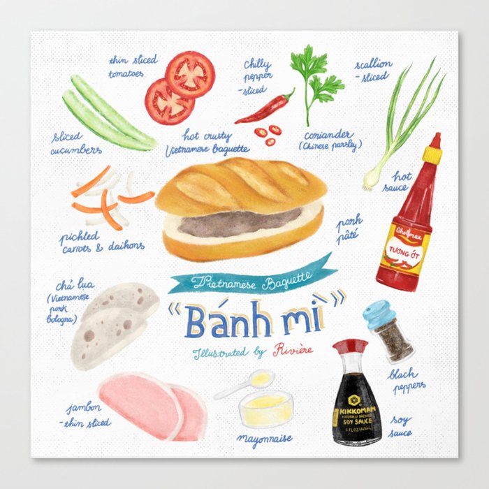 Bánh Mì (Vietnamese Baguette) Canvas Print