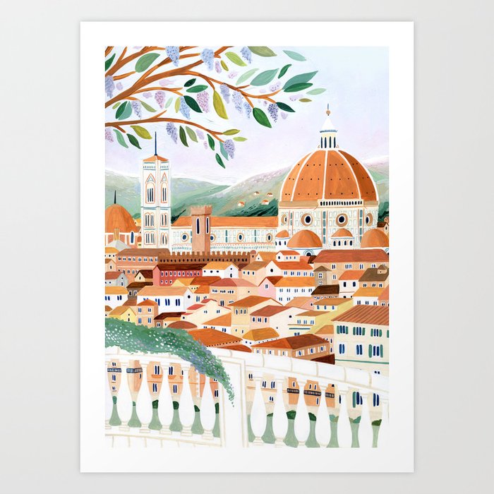 Min landing skærm Florence Art Print by Ambers Textiles | Society6