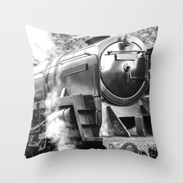 Vintage steam train Throw Pillow