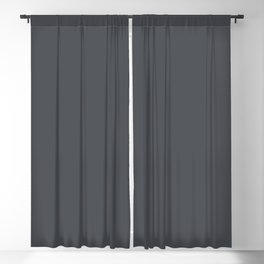 Dark Gray Solid Color Sherwin Williams 2021 Trending Color Cyberspace SW 7076 Blackout Curtain