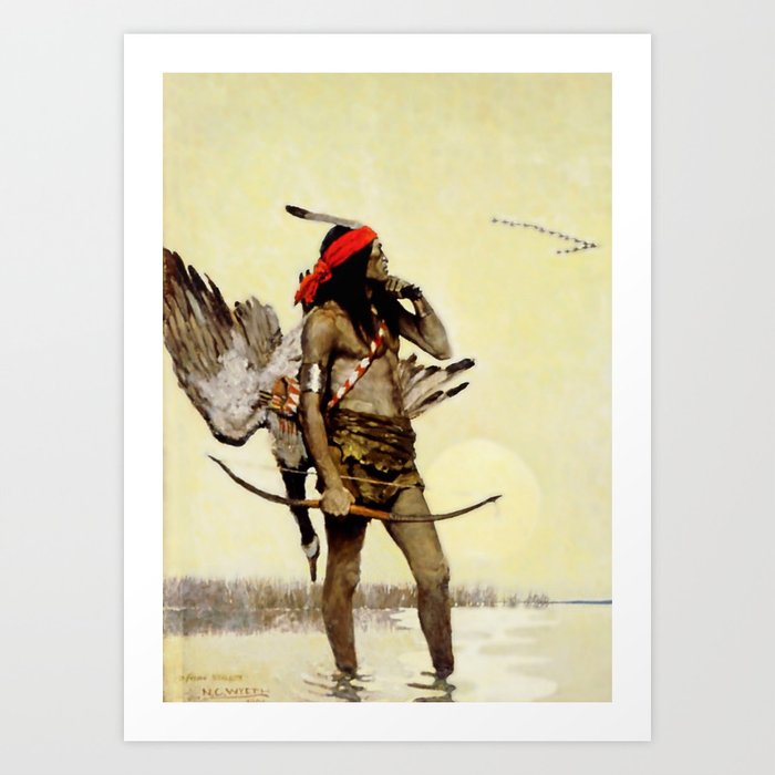 “The Hunter” Western Art by NC Wyeth Art Print