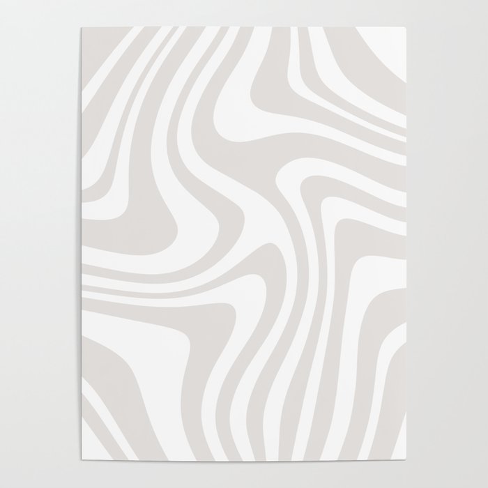 Abstract Wavy Stripes XLVIII Poster