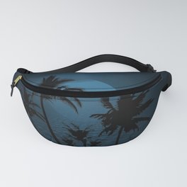 Twilight Moon on Exotic Tropical Island Fanny Pack