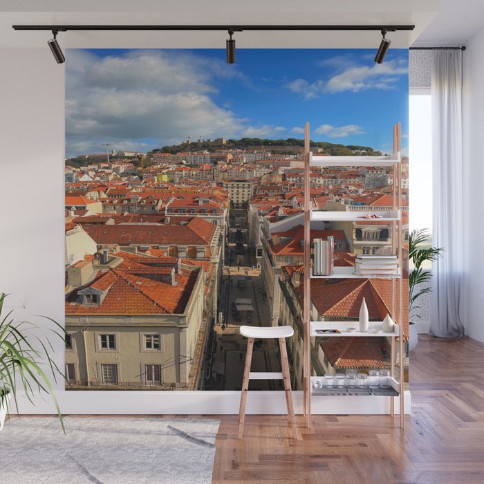 Amazing view of Lisbon, Portugal Wall Mural